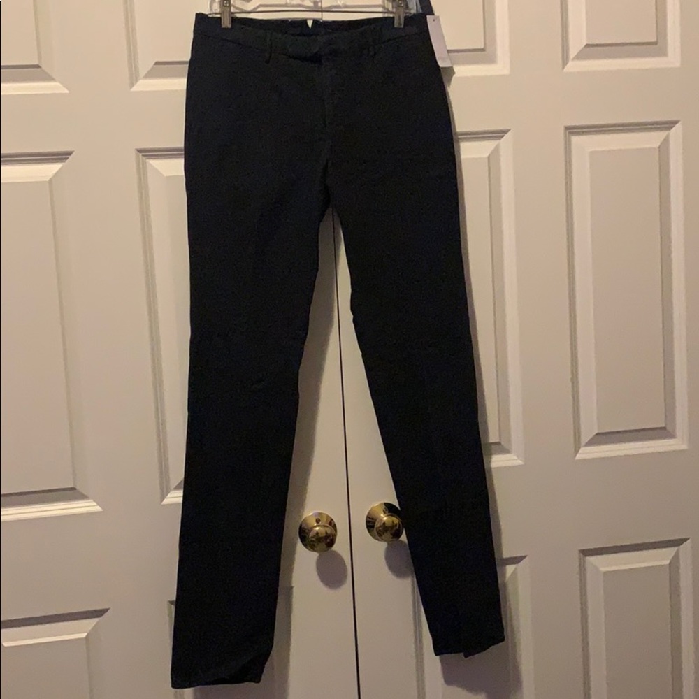 Incotex black slim fit doeskin pants